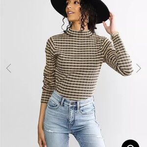 NWT Mystree Women’s Plaid Ribbed Sweater